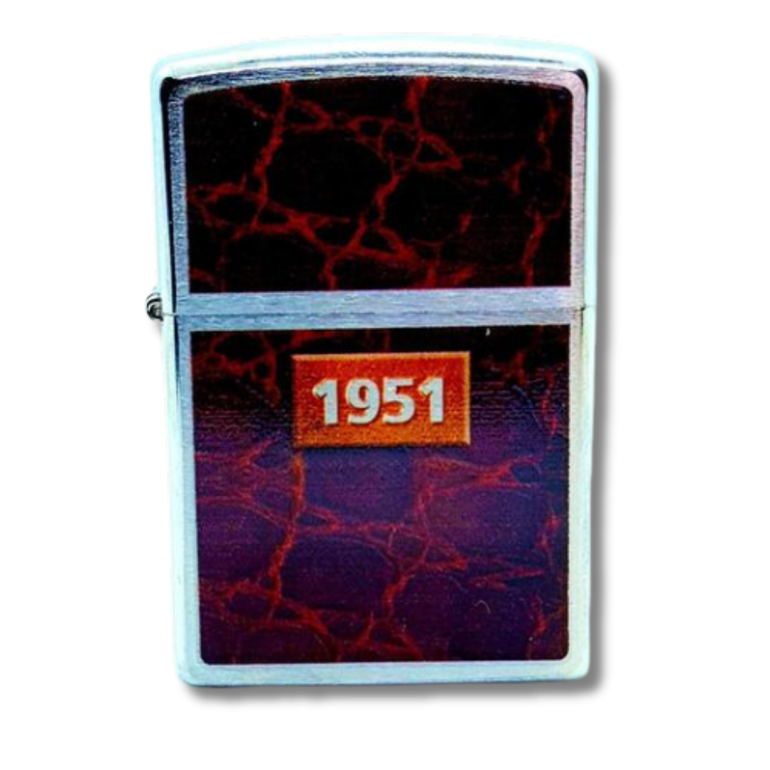 Zippo 1951 Leather Pattern Tribute Lighter – Brushed Chrome