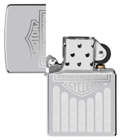 Zippo Harley Davidson Logo, High Polish Chrome Lighter #48993