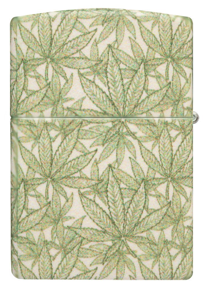 Zippo Cannabis Leaf Design, 540° Matte Finish Windproof Lighter #49804