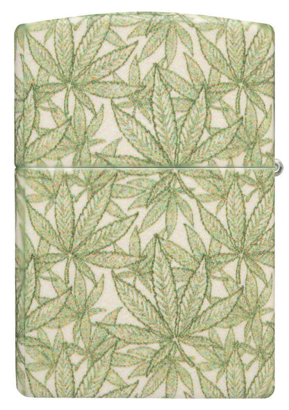 Zippo Cannabis Leaf Design, 540° Matte Finish Windproof Lighter #49804