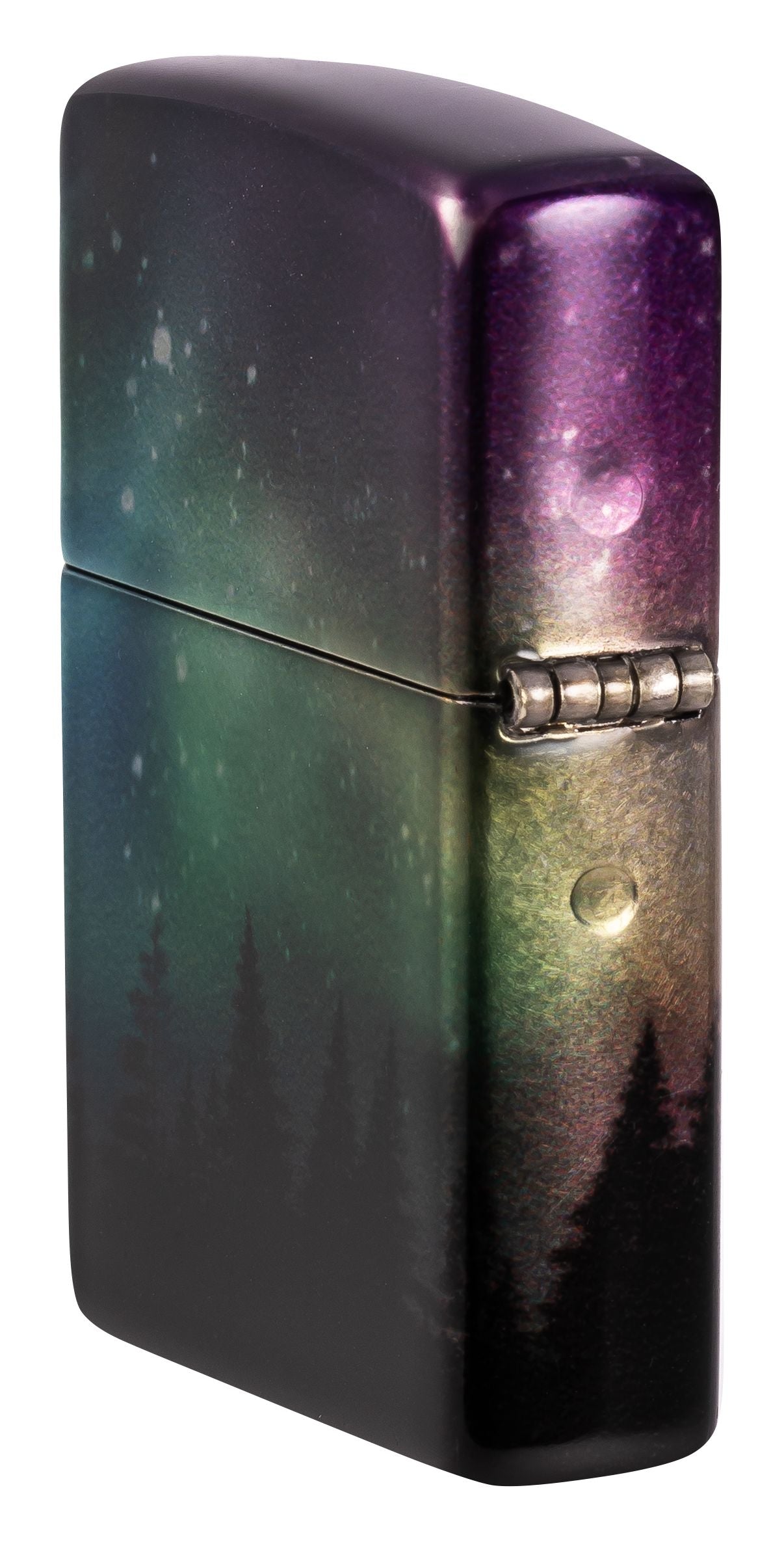 Zippo Aurora Borealis Design, 540 Tumbled Chrome Fusion Lighter #48771