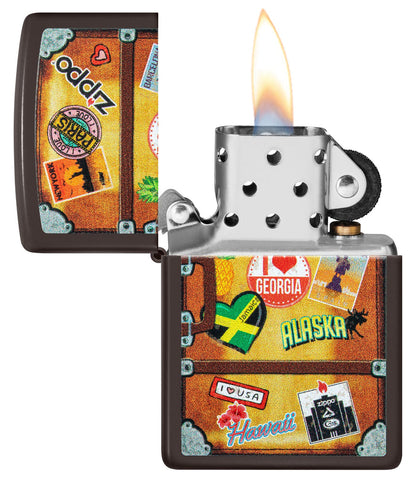 Zippo Suitcase Design, Brown Matte Finish Lighter #49180-094375