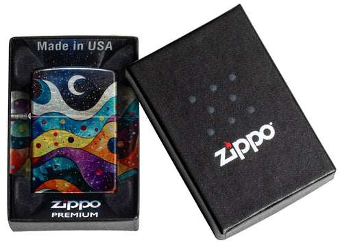 Zippo Space Fusion Design, 540 Tumbled Chrome Finish Lighter #46598