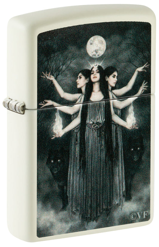 Zippo Victoria Francés Hecate Gothic Design, Glow In The Dark Lighter #48950