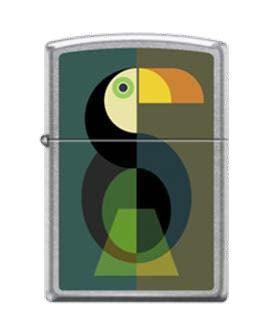 Zippo Rick Rietveld Modern Art Toucan, Street Chrome Collectible Lighter #46413