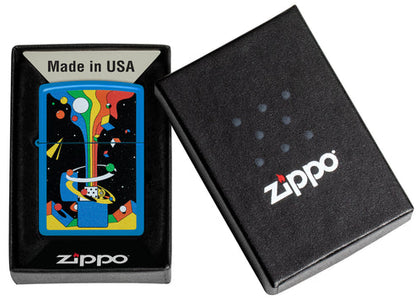 Zippo Cosmic Zippo Retro Design, Sky Blue Matte Lighter #46155