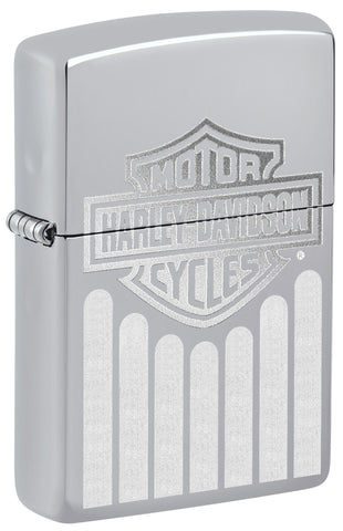 Zippo Harley Davidson Logo, High Polish Chrome Lighter #48993