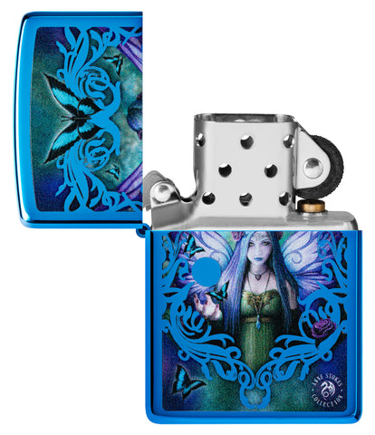 Zippo Anne Stokes Fairy Design, High Polish Blue Lighter #48985