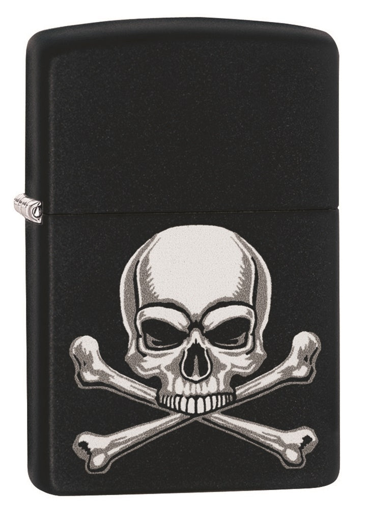 Zippo Skull Crossbones Design, Black Matte Lighter #29917