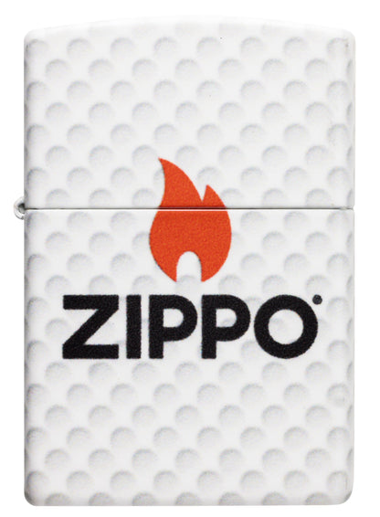 Zippo Golf Ball Logo, White Matte Lighter #47211