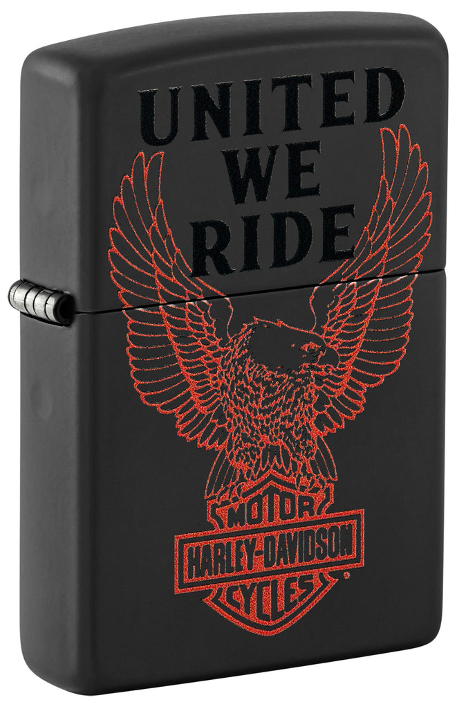 Zippo Harley-Davidson United We Ride, Black Matte Lighter #48983