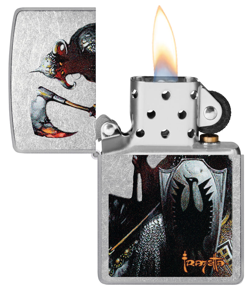 Zippo Frank Frazetta Death Dealer Design, Street Chrome Lighter #46161