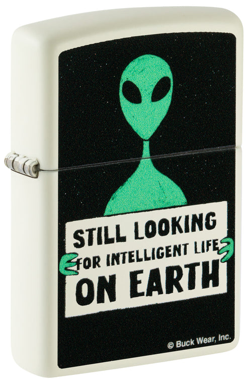 Zippo Buck Wear Alien Sign Glow-in-the-Dark Lighter #46092