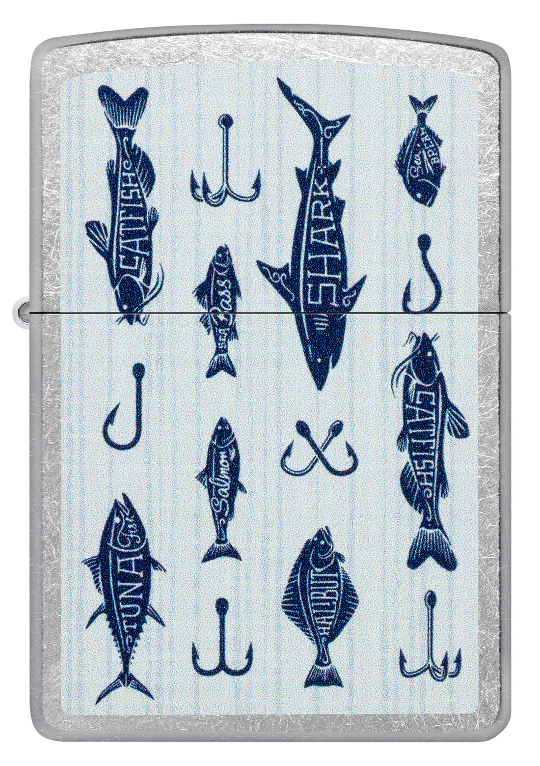 Zippo Off the Hook Fishing Design, Street Chrome Finish Lighter #46719