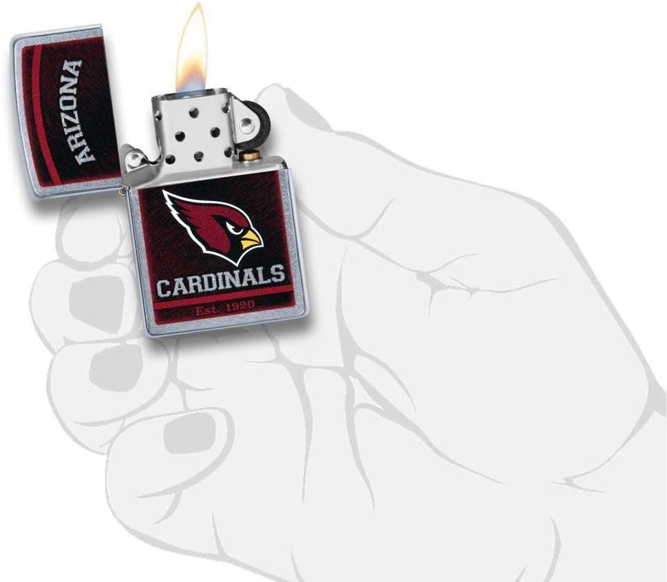 Zippo NFL Arizona Cardinals, Street Chrome Finish, Windproof Lighter #29932