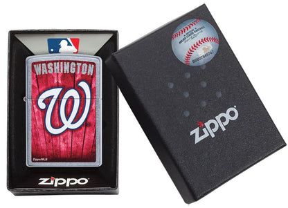 Zippo MLB Washington Nationals Baseball Team, Street Chrome Finish Lighter #29977