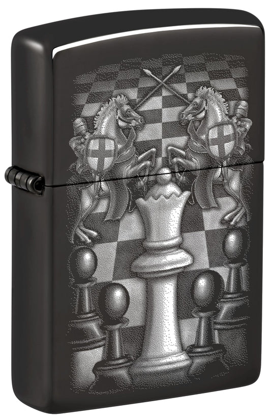 Zippo Chess Gaming Design, High Polish Black #48762