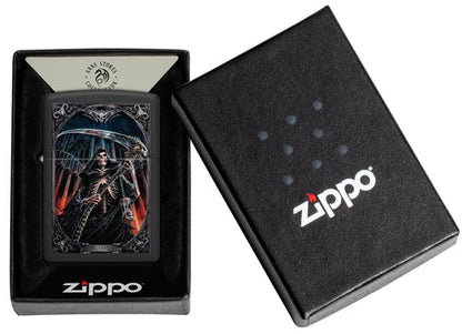 Zippo Anne Stokes Grim Reaper Design, Black Matte Lighter #46164