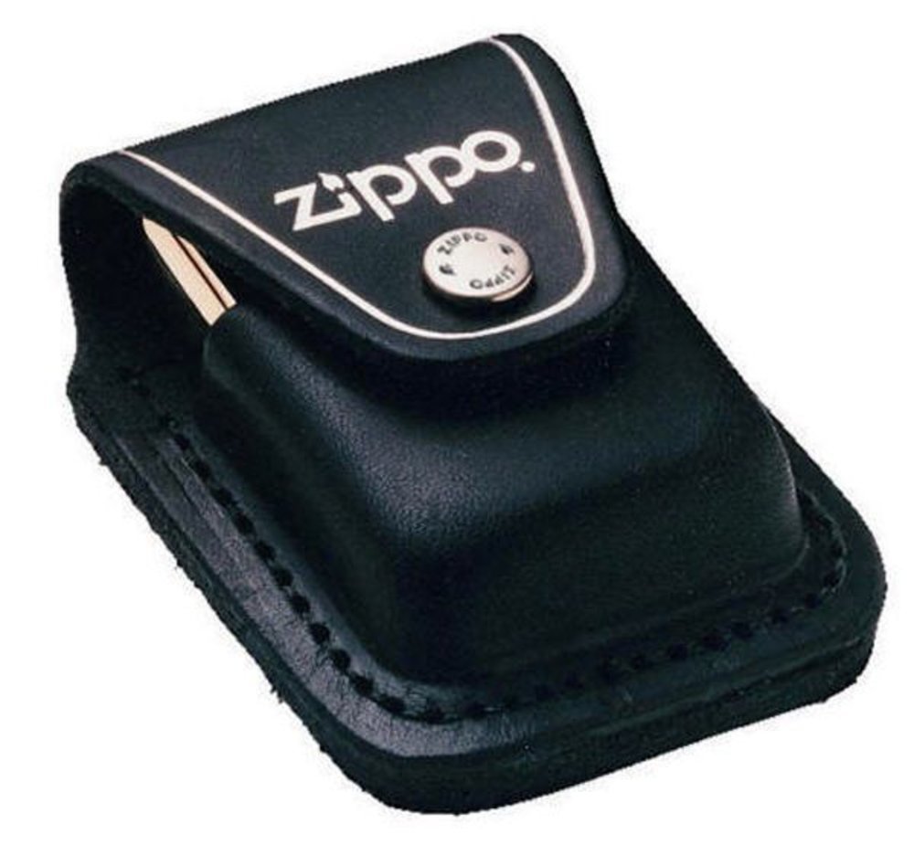 Zippo Harley-Davidson Brushed Chrome & Black Leather Pouch Gift Box Set