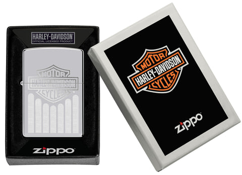 Zippo Harley Davidson Logo, High Polish Chrome Lighter #48993