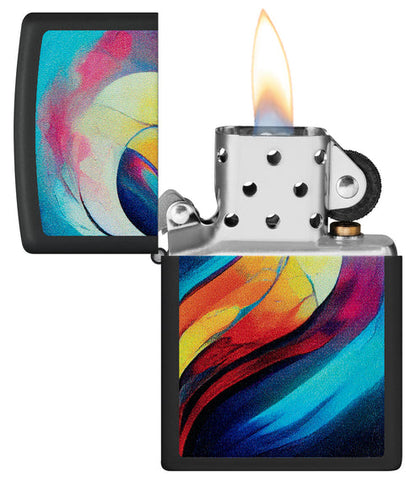 Zippo Whole Heart Lighter Set, Black Matte Lighters #46154