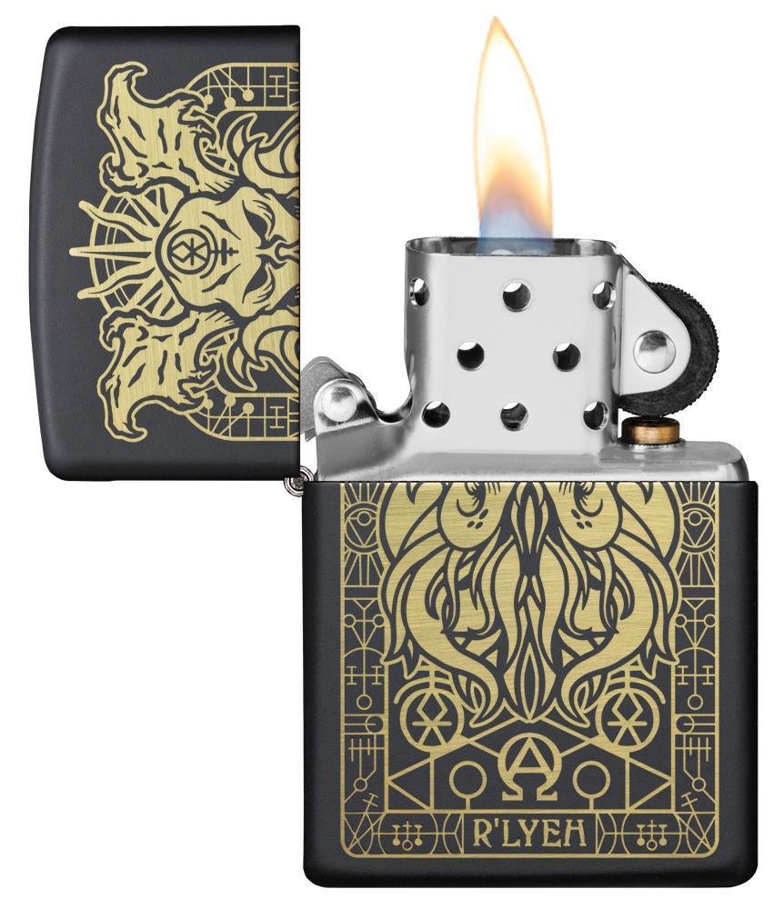 Zippo Monster Design, Cthulhu, Black Matte, Genuine Windproof Lighter #29965