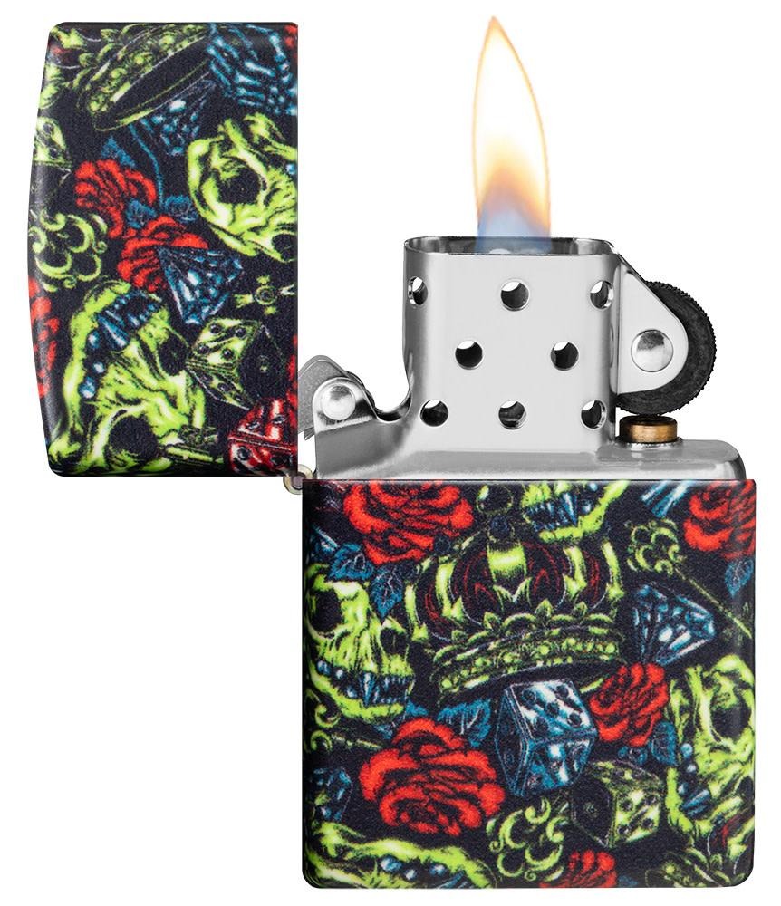 Zippo 540° Glow In The Dark Design, Windproof Lighter #49696