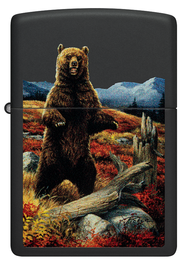 Zippo Linda Picken Bear Design, Black Matte Lighter #48597