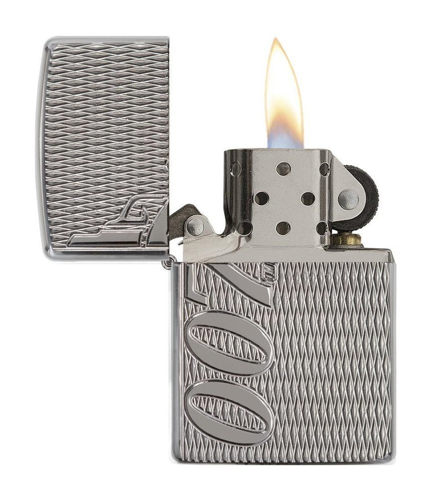 Zippo James Bond 007 Lighter, Armor High Polish Chrome Deep Carve #29550