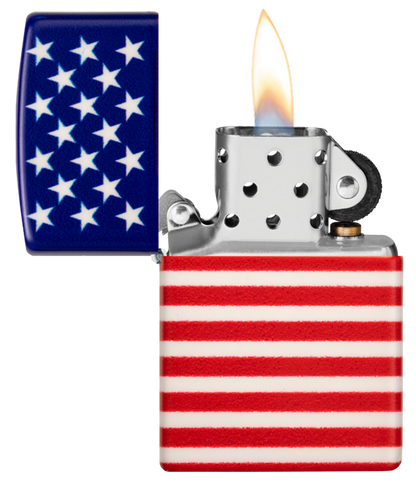 Zippo American Flag 540 Wrap Design Matte Lighter #48700