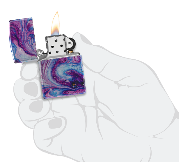 Zippo Space Cosmos 540 Fusion Design, Tumbled Chrome Lighter #48547