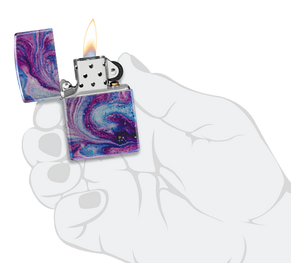 Zippo Space Cosmos 540 Fusion Design, Tumbled Chrome Lighter #48547