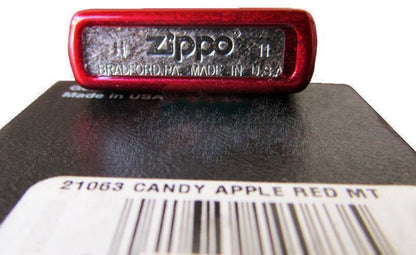 Zippo Candy Apple Red Lighter, Translucent Coating #21063