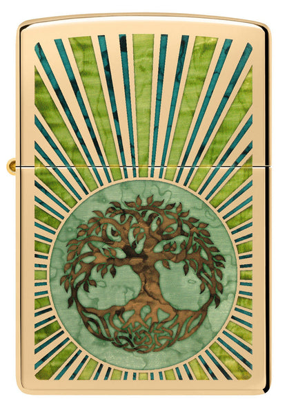 Zippo Tree of Life, High Polish Brass Fusion Lighter #48391