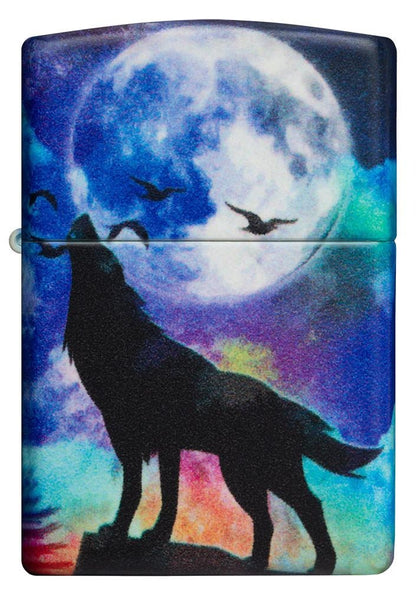 Zippo 540° Wolf Howling Moon Design, Windproof Lighter #49683