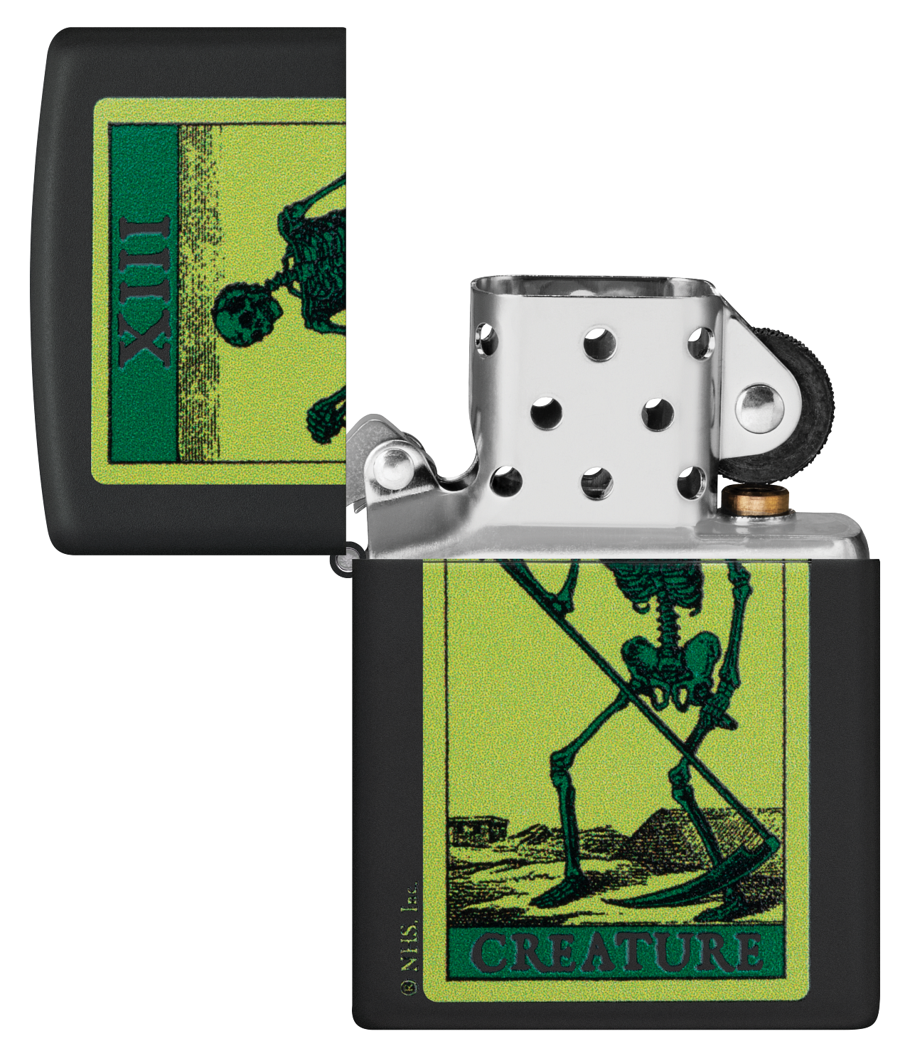 Zippo XIII Creature Design, Black Matte Lighter #48416