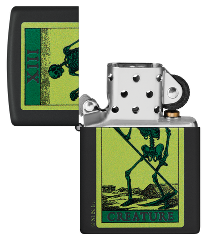 Zippo XIII Creature Design, Black Matte Lighter #48416