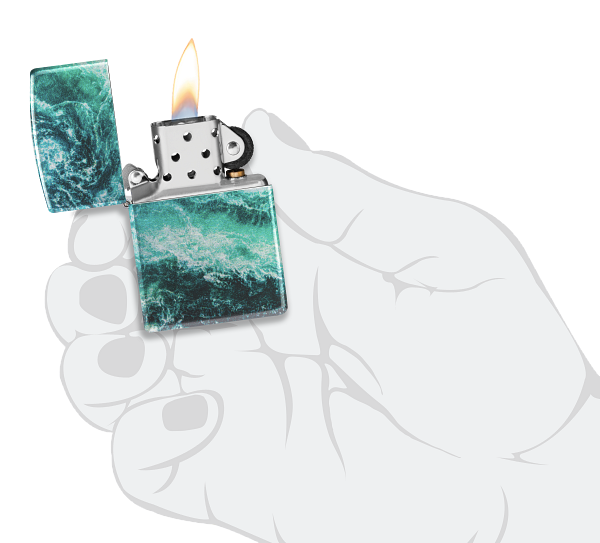 Zippo Wild Rapids 540 Fusion Design, Tumbled Chrome Lighter #48621