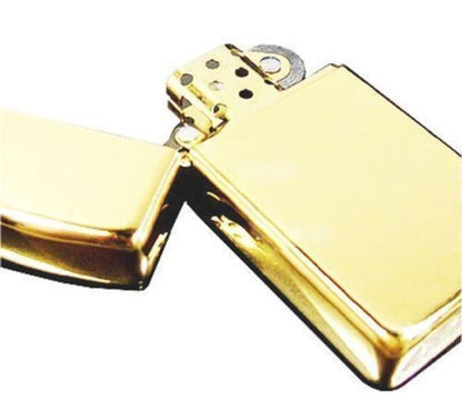 Zippo Solid Brass High Polish Slim Lighter #1654B