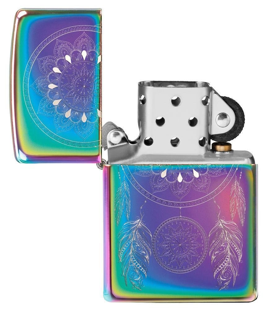 Zippo Mandala Dream Catcher, Engraved, Spectrum Finish, Genuine Lighter #49023