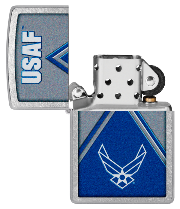 Zippo USA Air Force Logo Design, Street Chrome Lighter #48551