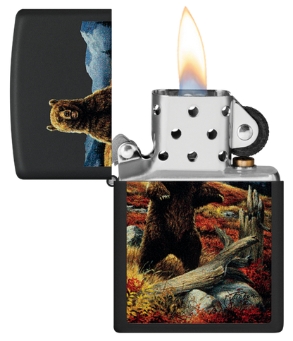 Zippo Linda Picken Bear Design, Black Matte Lighter #48597