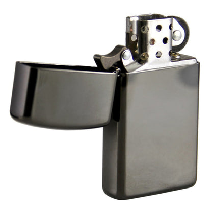 Zippo Slim Ebony Classic High Polish Black Finish, Genuine Lighter #28123