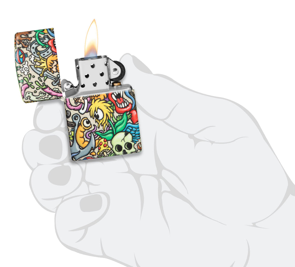 Zippo 540 Colorful Tattoo Design, Windproof Lighter #48394