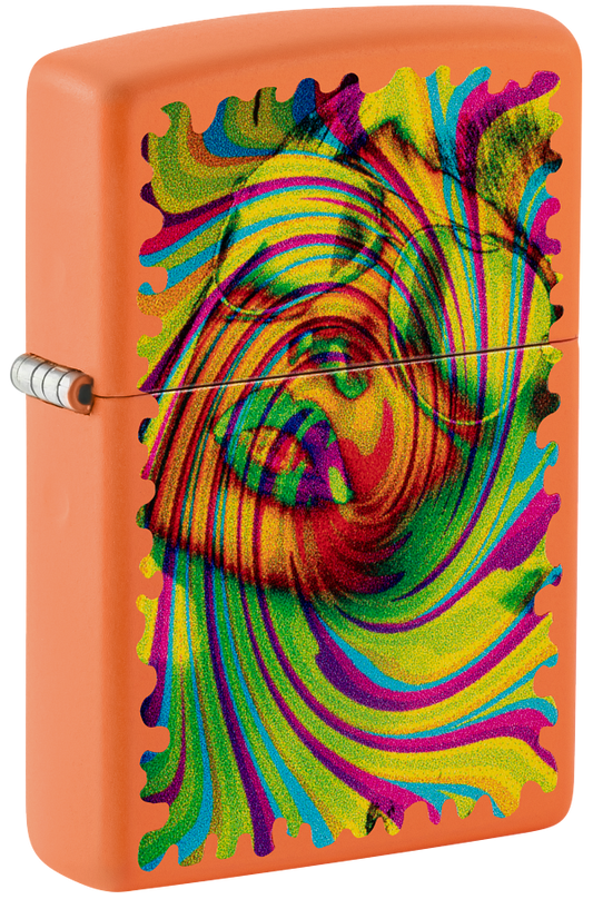 Zippo Lady in Swirls Design, Orange Matte Lighter #48580