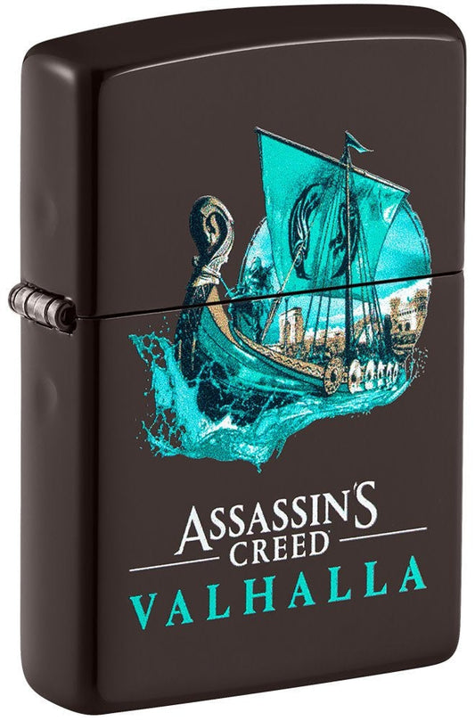 Zippo Assassins Creed Valhalla, Brown Windproof Lighter #49757