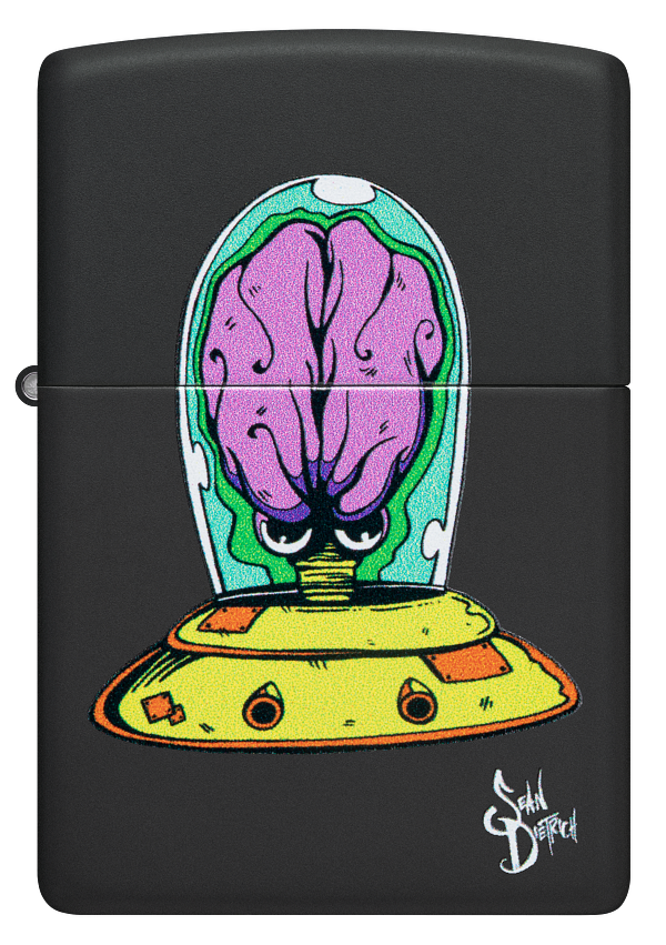 Zippo Sean Dietrich Alien Brain Design, Black Matte Lighter #48683