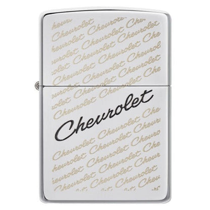 Zippo Chevrolet Chevy Laser Engraved, High Polish Chrome Finish, Windproof Lighter #49305