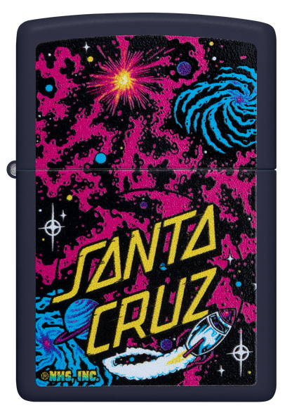 Zippo Santa Cruz Skateboards Space Design, Navy Matte Lighter #48414