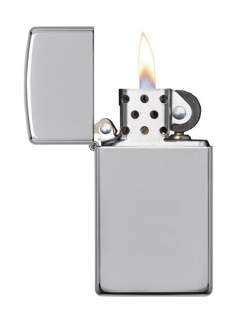 Zippo Slim Armor High Polish Chrome Lighter, Windproof #1606